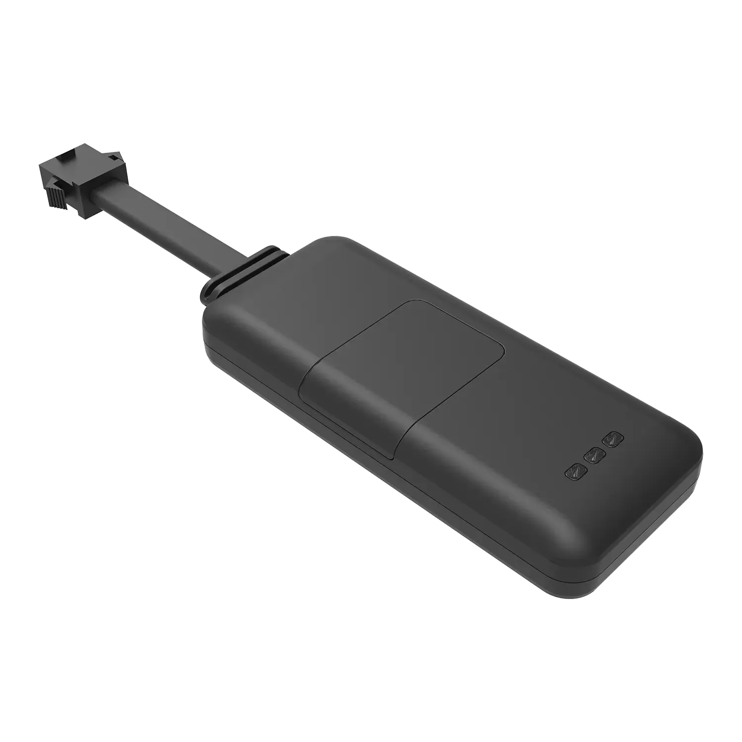 Perangkat GPS Tracker paket Tracking Only berwarna hitam dengan kabel konektor